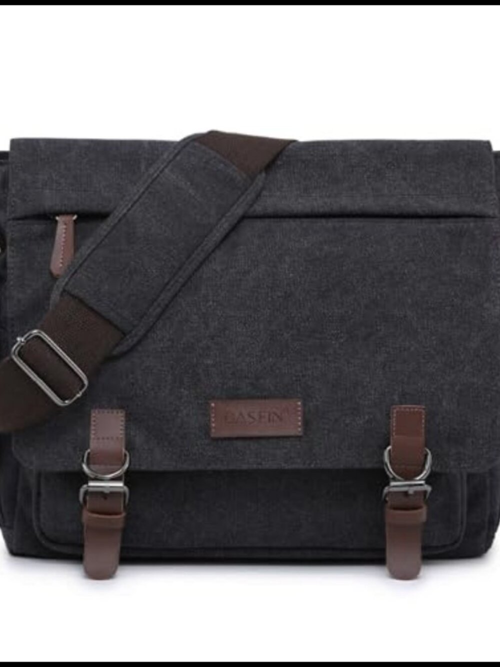 Vintage Canvas Messenger Bag 15in Laptop Crossbody Travel Briefcase